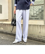 《防シワ》ウォッシャブルウールライクセミワイドパンツ