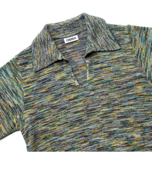 【COOHEM/コーヘン】鬼カスリ ポロ衿スキッパーPO 26AW