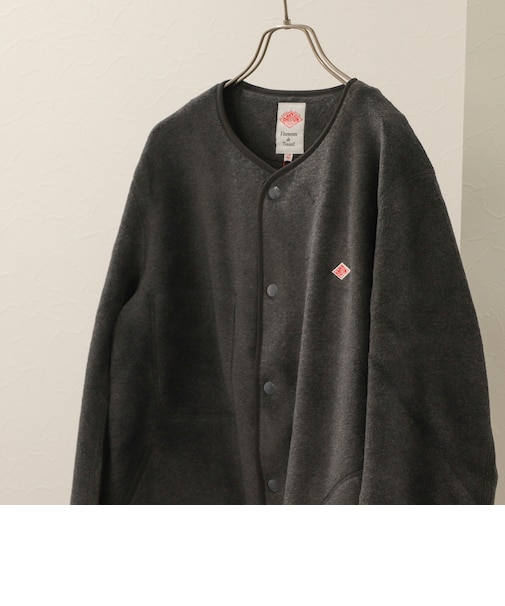 【DANTON/ダントン】FLEECE COLLARLESS JACKET(JD-8939)26AW