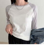 シアーラグランロンTシャツ