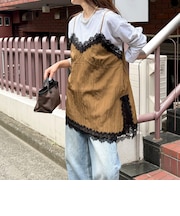 レースキャミコンビロンTシャツ
