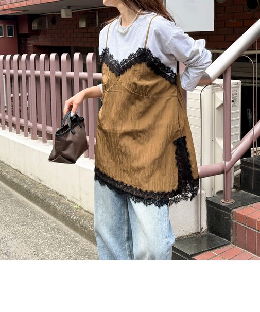 レースキャミコンビロンTシャツ