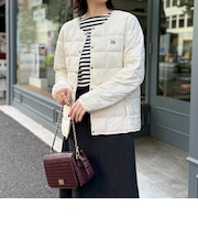 《別注》【TAION/タイオン】CREW NECK BUTTON DOWN JKT ダウンジャケット
