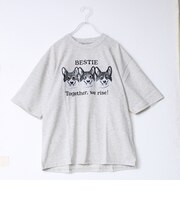 【FREDYMAC/フレディマック】度詰め天竺CAT&DOG前後TEE