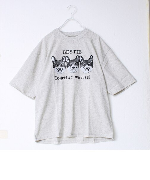 【FREDYMAC/フレディマック】度詰め天竺CAT&DOG前後TEE