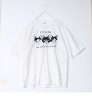 【FREDYMAC/フレディマック】度詰め天竺CAT&DOG前後TEE