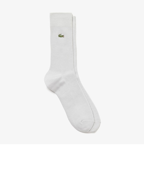 【LACOSTE/ラコステ】RIB CREW SOCKS クロックエンブレム1×1リブニットソックス