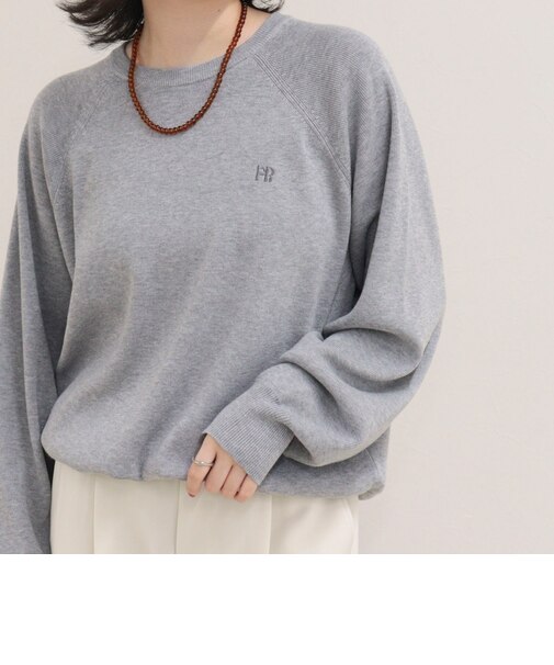 FR刺しゅうドロストスウェットニット