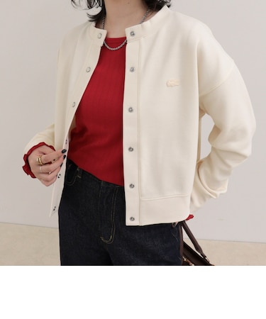 【LACOSTE/ラコステ】ショート丈ダブルフェイスカーディガン