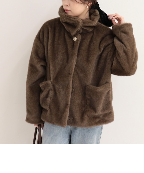 フェイクミンクファーコート