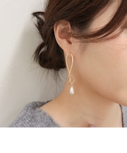 ニュアンスアシメパールピアス