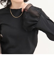 フレアスリーブ衿フリルロンTシャツ