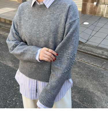 ハートタックスリーブニットプルオーバー