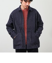 【クラシックな温もりと佇まい】ネルストライプ CPOシャツジャケット