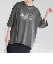 ピグメントドッキング布帛五分袖Tシャツ