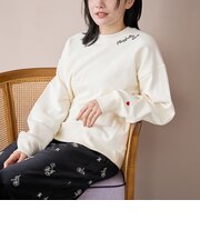 ハートモチーフ裏毛プルオーバー
