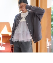 【再入荷/新色登場】ハートモチーフ裏毛カーディガン