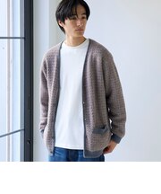 ショートフェザーニットカーディガン
