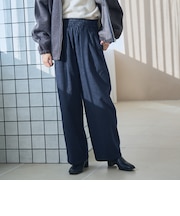 TRストライプタックワイドパンツ