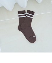 【再入荷/新色登場】coen(コーエン)ロゴラインリブソックス