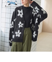 【PENNEYS（ぺニーズ）別注】アソートジャガード起毛ニットカーディガン