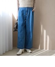 裏起毛ワイドデニムパンツ【インフルエンサー紹介アイテム】