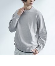 フェイクレイヤードモールニット