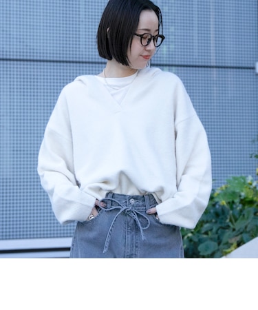 フラッフィーフーディ ウォッシャブルニット（WEB限定カラーあり）