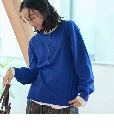 【新色登場/セットアイテム】2wayヘンリーネックニットセット(WEB限定カラーあり)