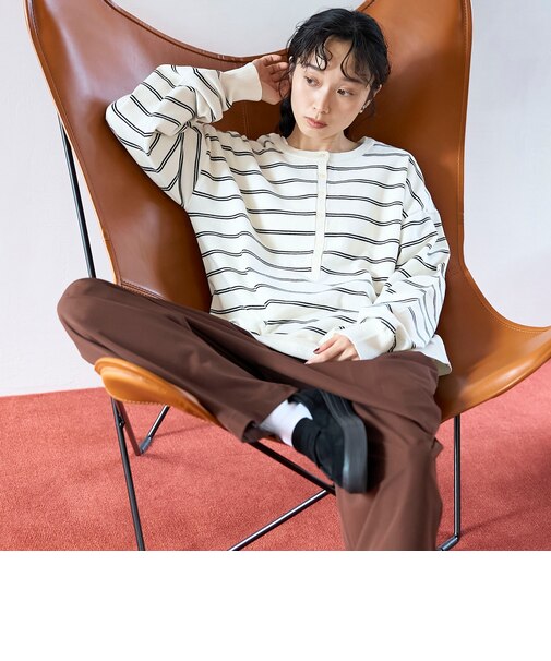 【新色登場/セットアイテム】2wayヘンリーネックニットセット(WEB限定カラーあり)