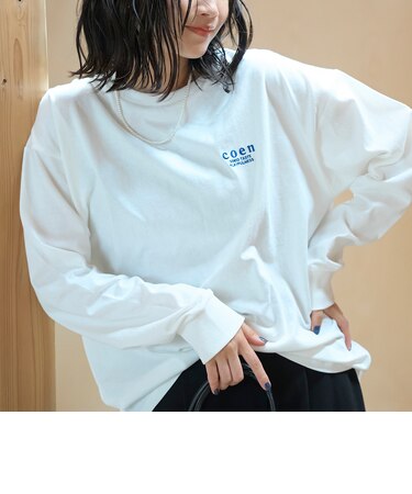 【再入荷/新色登場】coen(コーエン)ロゴ刺繍 ユニロンT