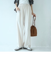 【再入荷/新色登場/ストレッチ/防しわ】【シリーズ累計販売数1万本突破】とろさらイージーワイドパンツ(Youtube紹介アイテム/WEB限定サイズあり)