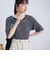 メロークルーネック リブ半袖ゆるTシャツ