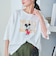 【MICKEY（ミッキー）/別注】ミッキー＆ミニー 袖フリル半袖Tシャツ