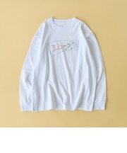 ogawa natsumi(オガワ ナツミ)デザインプリントロングスリーブTシャツ