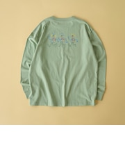 ogawa natsumi(オガワ ナツミ)デザインプリントロングスリーブTシャツ
