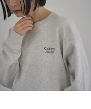 【選べる着丈】coen(コーエン)ロゴ刺繍 C/N裏毛スウェット