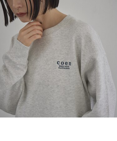 【選べる着丈】coen（コーエン）ロゴ刺繍 C/N裏毛スウェット