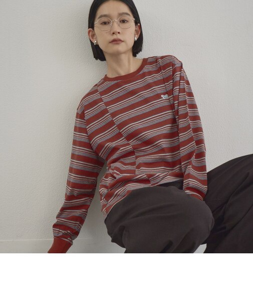 【Penneys(ぺニーズ)別注】マルチボーダー 切替デザインロンT