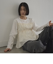 シアードッキング ギャザーロングスリーブTシャツ