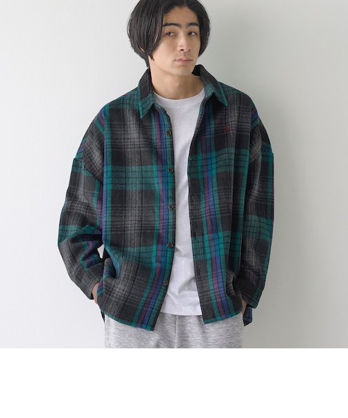 【WEB限定】POLO BCS（ポロ・ビーシーエス）シャギーチェックシャツ（KELLY）