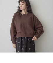 【Feel Soft / フィールソフト】ショート丈 両面微起毛 裏毛クルーネックスウェット