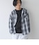 【WEB限定】POLO BCS（ポロ・ビーシーエス）ガーゼチェックシャツパーカー