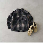 【WEB限定】POLO BCS(ポロ・ビーシーエス)起毛シャギーチェックCPOシャツ(BLACK)