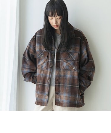 【WEB限定】POLO BCS（ポロ・ビーシーエス）起毛シャギーチェックCPOシャツ（MOCA）