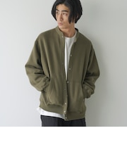 裏起毛カットソースナップジャケット