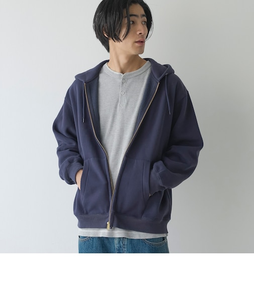 裏起毛ベーシックジップアップパーカー