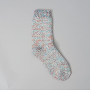 【H FOOT WEAR(エイチ フットウェア)】CHINE メランジテンジククルーソックス