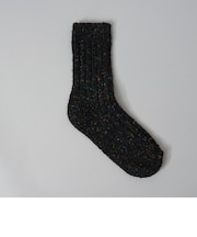 【H FOOT WEAR(エイチ フットウェア)】CHAUVE メランジリブクルーソックス