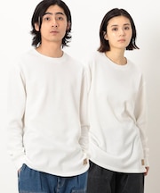 裏起毛ワッフル長袖Tシャツ